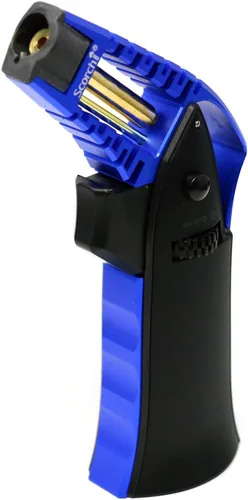 Vista 20 de Antorcha Scorch Torch de 6.75" de aluminio, ajustable, recargable con butano, fabricada con CNC, portátil, en caja de regalo (Rojo #1)