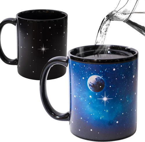 Vista 12 de Kmiles Taza con cambio de calor de árbol de Navidad y muñeco de nieve, taza mágica que cambia de color para café/té, 12 onzas, azul/rojo/blanco