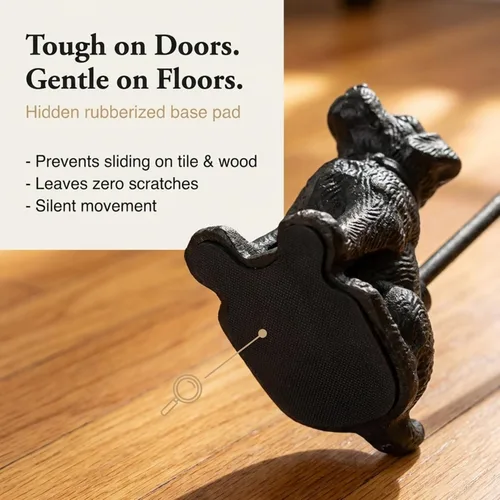 Vista 6 de LuLu Decor, Tapón decorativo para puerta de perro de hierro fundido con mango