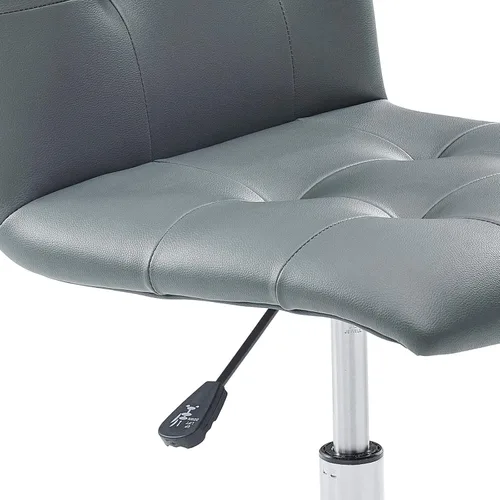 Vista 8 de Modway Prim Silla de oficina giratoria sin brazos con respaldo medio acanalado en gris