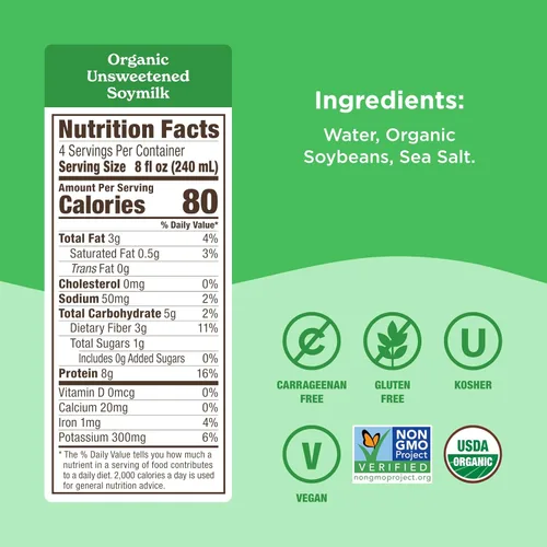 Vista 2 de Califia Farms - Leche de soja orgánica, 32 onzas (paquete de 6), sin lácteos, vegano, a base de plantas, vegano, sin gluten, sin OMG, orgánico USDA