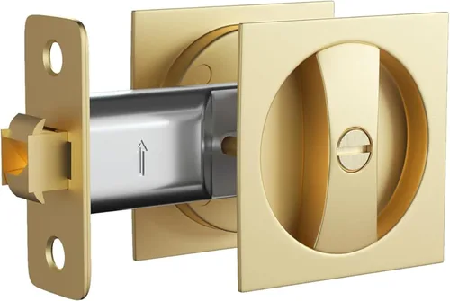 Vista 18 de Lethato Hardware de bolsillo para puerta, cerradura de puerta de bolsillo con indicadores, pestillo de puerta de bolsillo, puerta de bolsillo