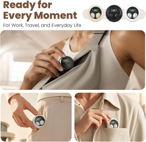 Vista 6 de Xmenha Pequeños mini auriculares invisibles inalámbricos Bluetooth más pequeños discretos pequeños auriculares ocultos para el trabajo, micro perfil