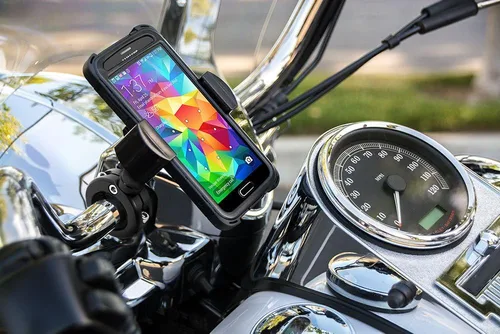 Vista 2 de ARKON Mounts RoadVise - Soporte de teléfono para motocicleta para iPhone X 8 7 6S Plus iPhone 8 7 6S Galaxy S8 S7 Note 8 (RVMC2B)