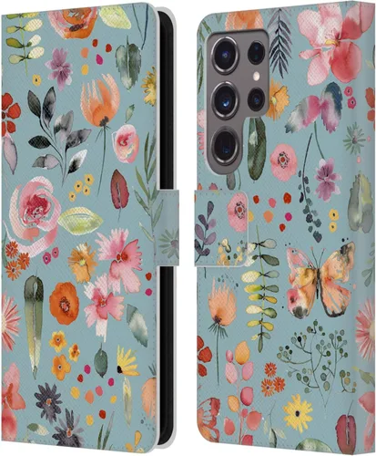 Vista 173 de Head Case Designs Officially Licensed Ninola Butterfly Nature Spring Floral Leather Wallet Case Compatible with Samsung Galaxy A07 4G