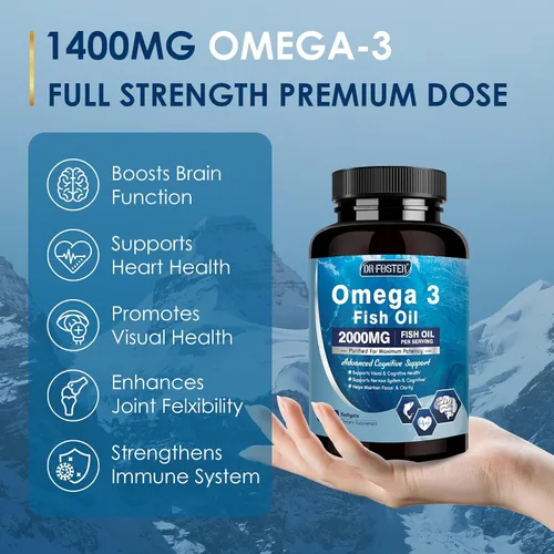 Vista 9 de DRFOSTER Aceite de pescado Omega-3 2000 mg, 120 cápsulas blandas