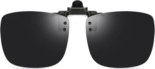Vista 12 de Gafas de sol polarizadas con clip de metal abatibles y sin montura para gafas graduadas Negro