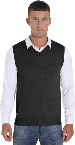 Vista 6 de Sailwind Suéter de punto con cuello en V y mezcla de lana para hombre