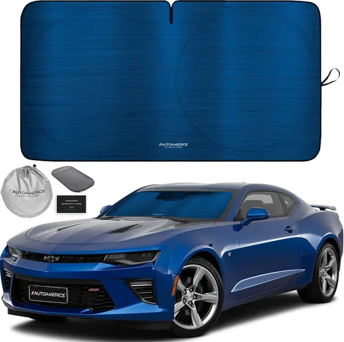 Vista 14 de Parasol de Parabrisas de Una Pieza - Parasol Cromado Líquido Plegable para Ventana Delantera de Auto para Carros SUV Camión - Protector Visor