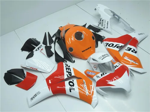 Vista 2 de US STOCK - Carenado blanco rojo naranja apto para Honda 2008-2011 CBR1000RR 006 Blanco Rojo Naranja