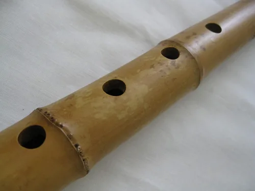 Vista 2 de 1.8 Matake Bamboo Shakuhachi D/F Instrumento pentatónico Zen Flauta de meditación