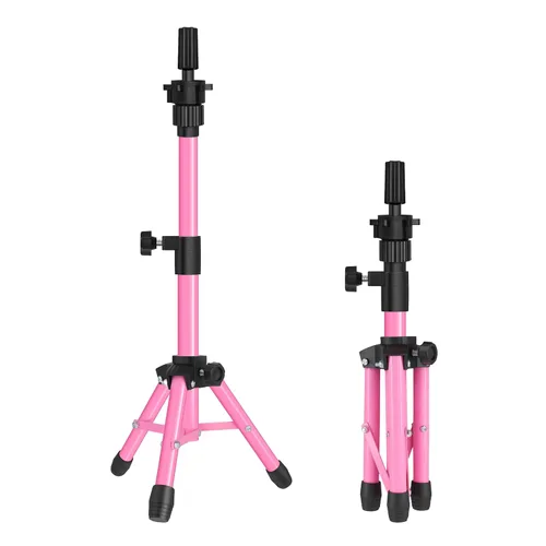 Vista 12 de AliLeader Soporte de cabeza de peluca de 25 pulgadas, soporte de cabeza de maniquí ajustable, trípode con cabeza ajustable, soporte de trípode