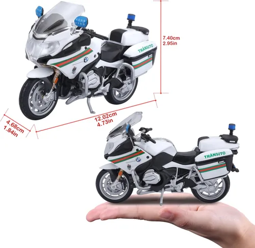 Vista 6 de Maisto 1:18 Autoridad Policía Motocicletas por Masito