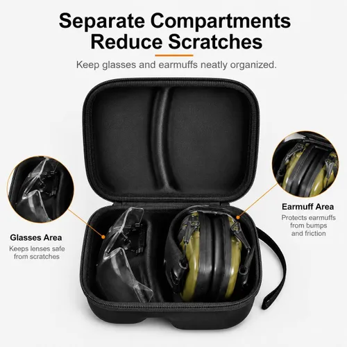 Vista 4 de GWCASE Funda compatible con las orejeras electrónicas delgadas de Walker's Razor, soporte de almacenamiento para Howard Leight, para orejeras