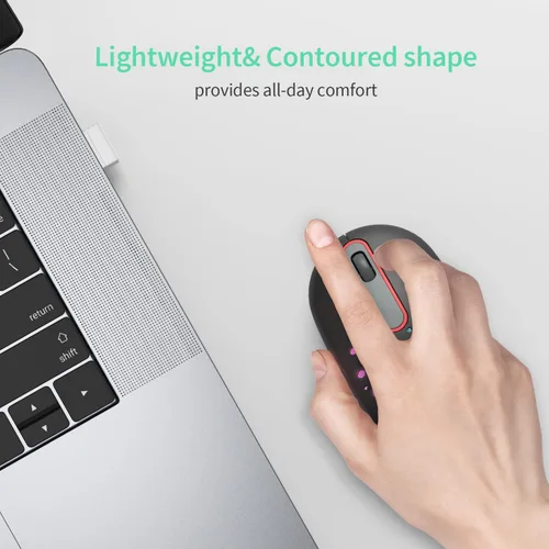 Vista 6 de PryRose Mouse inalámbrico LED, mouse retroiluminado que cambia de color con carcasa de panal de abeja, 2.4 G, inalámbrico, recargable, ratones