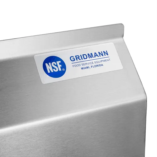 Vista 6 de GRIDMANN Fregadero y preparador de cocina comercial de acero inoxidable de 23.5" de ancho, 1 compartimento, certificado NSF, con recipiente de 18" x