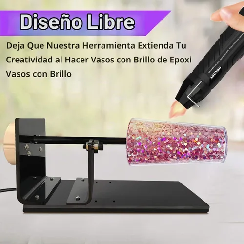 Vista 5 de Mini pistola de calor, pistola de aire caliente de doble temperatura con Protección de sobrecarga de calentamiento rápido, flujo de aire estable