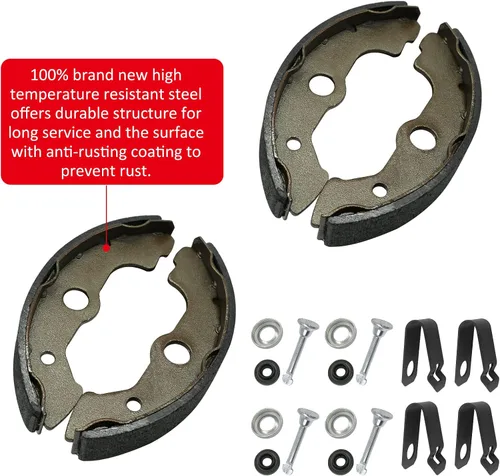 Vista 5 de JAVIK Kit de pasadores de muelles de zapatas de freno delantero para Honda TRX300FW 4x4, TRX350, TRX400, TRX450, TRX500, TRX650 ATV (1988-2005)