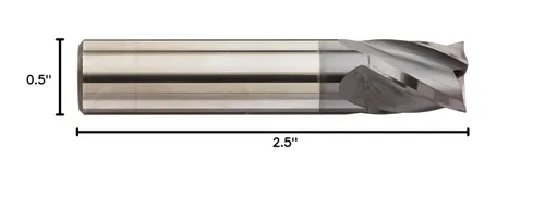Vista 4 de Kodiak Cutting Tools KCT131602 USA Made Solid Premium Carburo End Mill, AlTiN Coated, 4 Flautas, 1/2" Diámetro