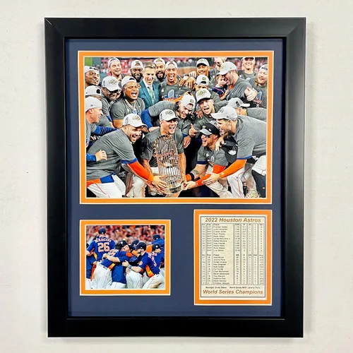 Vista 3 de Legends Never Die, Inc. Houston Astros Campeones de la Serie Mundial 2022 Collage de fotos enmarcado de 12 x 15 pulgadas (celebración)