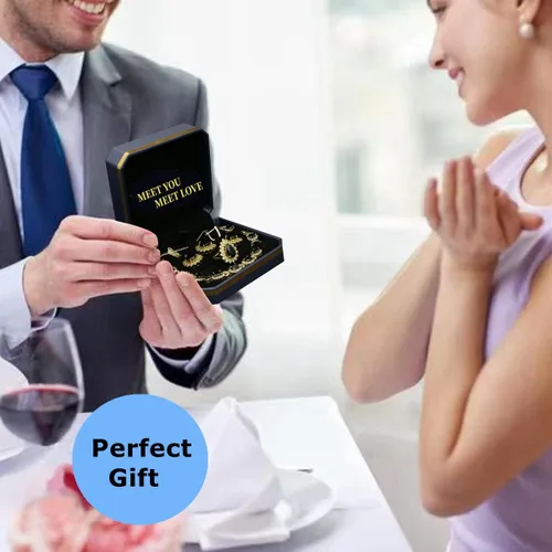 Vista 4 de ZCGJWE Fashion Jewelry Sets for Women GirlPlatinum PlatedGold PlatedRose Gold PlatedGun Black Plated Earrings Pendants Adjustable Rings Bracelets
