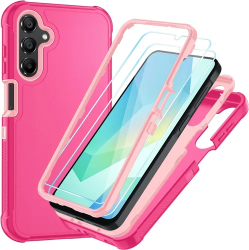 Vista 9 de Funda para Samsung Galaxy A16 5G: Cubierta de Teléfono a Prueba de Golpes de 3 Capas con Protector de Pantalla HD, Protección Híbrida Protectiva