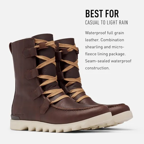 Vista 3 de SOREL Kezar Storm WP - Botas de invierno de cuero impermeables para hombre