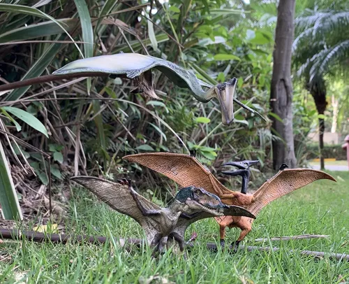 Vista 3 de Gemini&Genius 3 piezas de figuras de acción de pterodáctilo, dinosaurio volador realista, Pteranodon, juguetes de dinosaurio de pterosaurio