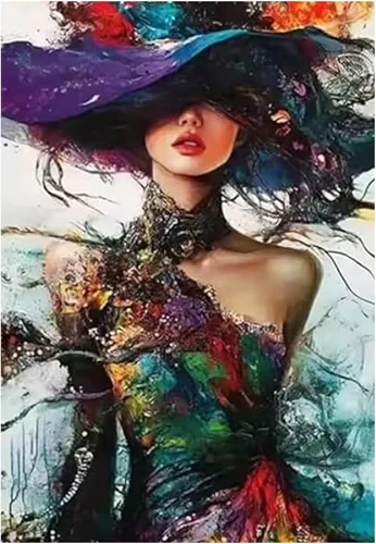 Vista 13 de Aestalrcus Kits de arte de diamantes de flores para adultos, kits de pintura de diamantes para adultos, pintura de diamante redondo de taladro