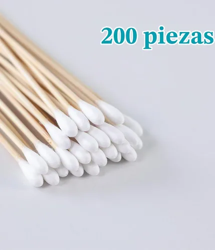Vista 7 de 200 aplicadores de hisopos de algodón, hisopos de algodón de madera de 6 pulgadas de largo, pistola de limpieza, aplicador de puntas médicas