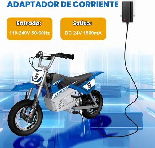 Vista 7 de Cargador de 24 V para scooter eléctrico Razor MX350 E100 E125 E150 E175 E200 E200S E300 E300S MX400 Dirt Rocket Dirt Bike Dirt Quad Moto Pocket Mod