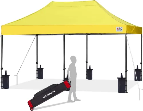 Vista 71 de ABCCANOPY Toldo Desplegable – Carpa/Toldo Portátil para Patio Exterior de 8 x 8 Pies, Resistente para Patio Trasero y Terraza con 4 Sacos de Arena