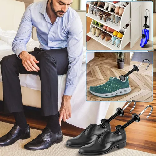 Vista 5 de eachway - Estirador de zapatos para hombre y mujer, ajusta el largo y ancho del calzado, L, para tallas de hombre de EE.UU. de 10 a 13.5, azul