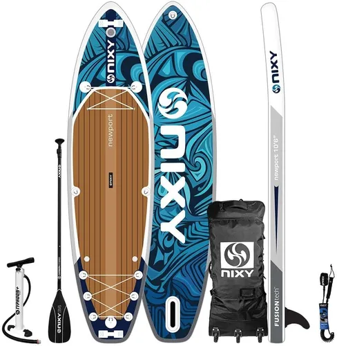 Vista 6 de NIXY Newport - Tabla de remo inflable de 10 pies 6 pulgadas, SUP de alto rendimiento, duradero y ligero para todos los niveles de habilidad
