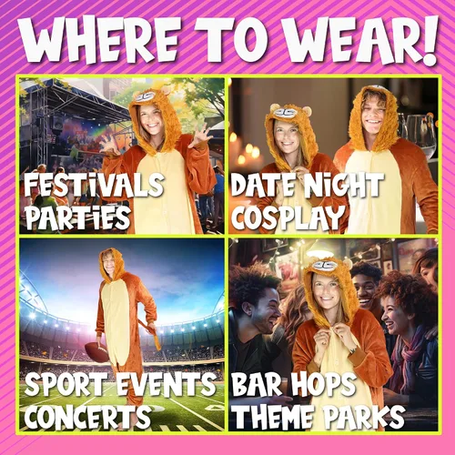 Vista 70 de Funziez! - Disfraz de Halloween para adultos, disfraz de animales y criaturas marinas, mameluco afelpado para cosplay, para mujeres y hombres