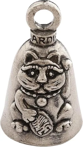 Vista 11 de Campana de buena suerte contra el mal de ojo de Guardian Bell con llavero y bolsa de regalo de terciopelo negro Regalo de buena suerte de peltre