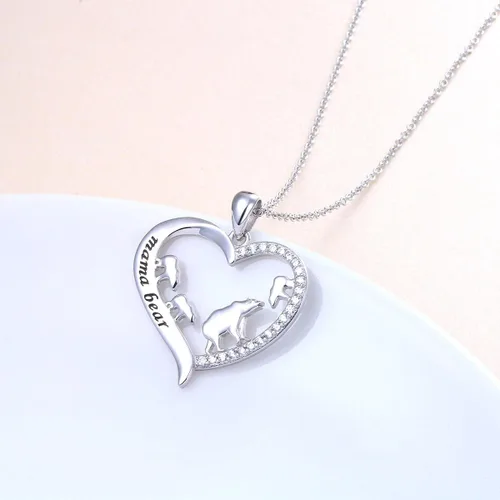 Vista 15 de Collar de plata esterlina para mamá, regalo para el día de la madre, dije o brazalete para mamá