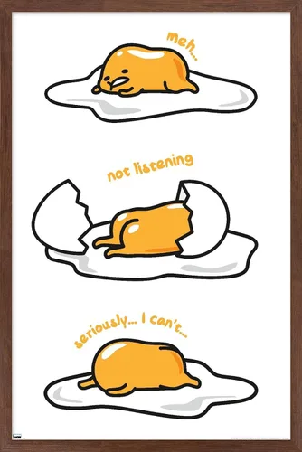 Vista 18 de Trends International Póster de pared de Gudetama - Not Listening