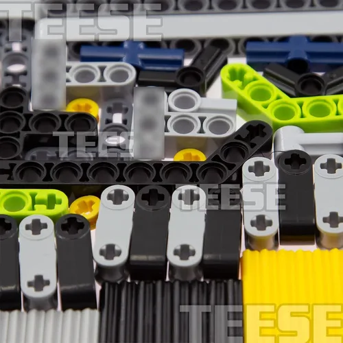 Vista 5 de TEESE 415pcs Beam-Frame-Exles-Pins-Wheel Rebound-Motor, Compatible con Technic-Parts, para STEM-MOC-EV3-Project-Track-Car-Bulk- Bloques