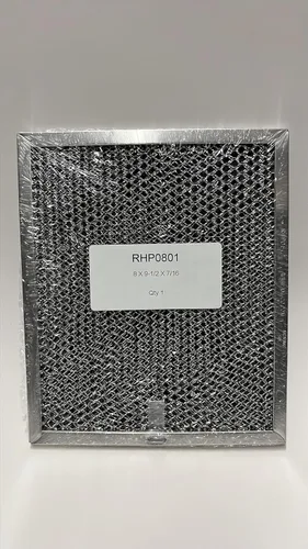 Vista 2 de Filtro de Campana de Aluminio/Carbono - 8" x 9 1/2" x 7/16" (Versión Original)