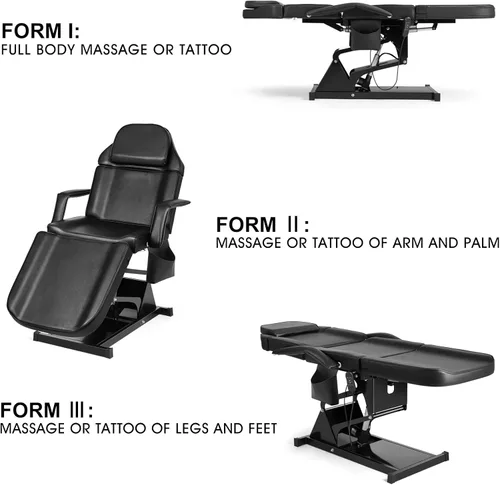 Vista 2 de Artist hand Cama facial para mesa de masaje esteticista, cama de belleza, silla estética médica para tatuajes con 3 ajustes eléctricos de motor