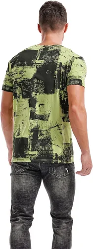 Vista 4 de KLIEGOU Camisetas hipster hiphop para hombre, camisetas con estampado de moda