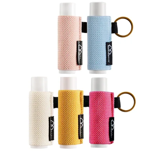 Vista 7 de WK IEASON - Llavero con Soporte para Bálsamo Labial, Clip para Funda de Lápiz Labial, Funda para Chapstick, Llavero, 3 piezas Negro, Mediana