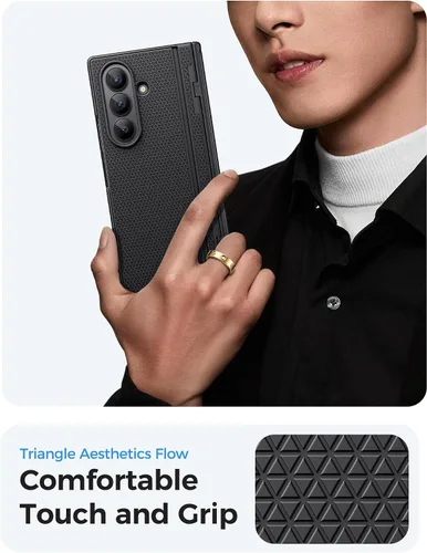 Vista 7 de BXYJY Funda para Samsung Galaxy Z Fold 7 con soporte, protector de pantalla frontal, protección de bisagra, delgada y resistente, cubierta dura