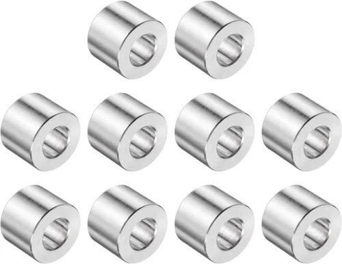 Vista 73 de uxcell 10 piezas de espaciador de acero inoxidable de 3/8" de diámetro interno x 3/4" de diámetro exterior x 1" de longitud, espaciador de rosca