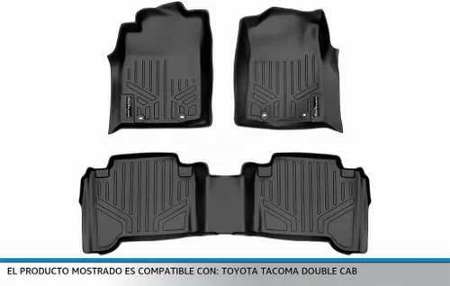 Vista 5 de MAXLINER - Juego de alfombrillas de suelo de ajuste personalizado de 2 filas compatibles con Toyota Tacoma 2012-2015