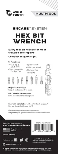 Vista 4 de Wolf Tooth EnCase System - Llave hexagonal multiherramienta herramientas multifuncionales para bicicleta