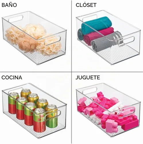 Vista 7 de iDesign Organizador apilable de cocina, 8 x 6 x 14.5 pulgadas, transparente