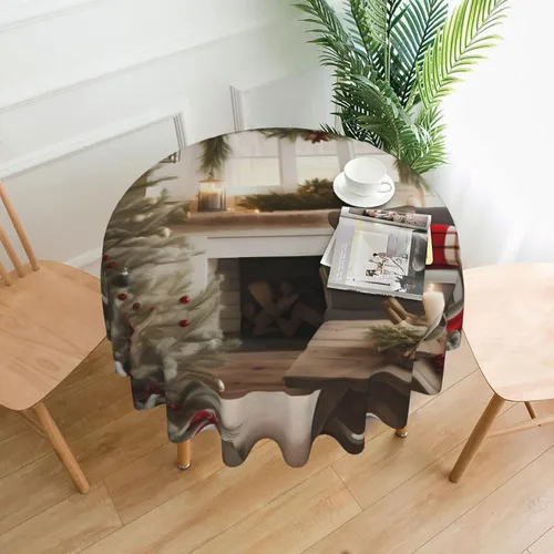Vista 16 de Mantel decorativo redondo Cactus Desert Sunsets: transforma tus mesas de comedor y café con nuestro exuberante acento de lino