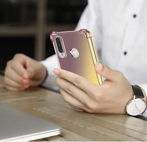 Vista 6 de Funda protectora para Huawei P30 Lite/Nova 4E MAR-LX3A, lindo degradado transparente delgado, a prueba de golpes, suave, flexible, TPU, funda